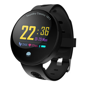 Q8vo Smart Watch Wristband Blood Pressure Heart Rate Monitor Sports Smart Bracelet - Black