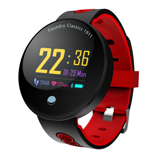 Q8vo Smart Watch Wristband Blood Pressure Heart Rate Monitor Sports Smart Bracelet - Red