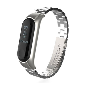 Replacement Metal Strap for Xiaomi Mi 3 band Steel Strap Wristbands - Silver