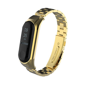 Replacement Metal Strap for Xiaomi Mi 3 band Steel Strap Wristbands - Gold