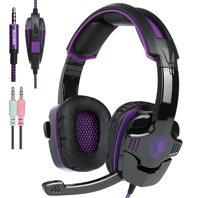 New Xbox One PS4 Gaming Headset with Mic Volume Control, SADES SA930 Stereo Headphone for PC Laptop Mac Tablet Smartphone