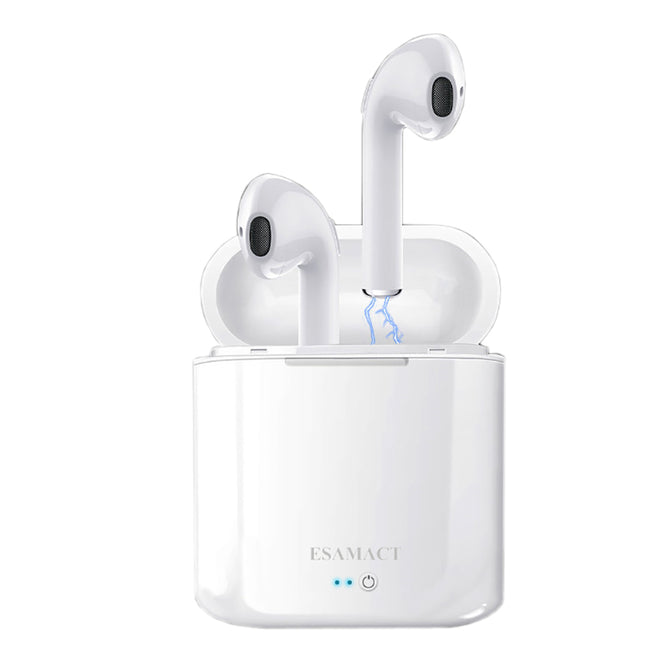ESAMACT Original TWS Bluetooth Wireless Earphone Headset with Mic, Portable Stereo Earbuds with Charging Box for Android, IPHONE