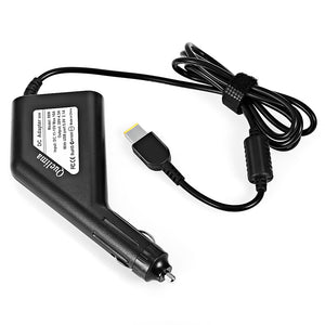 Quelima Car Power Adapter 90W Square Mouth 20V4.5A Laptop Charger for Lenovo Notebook - Black