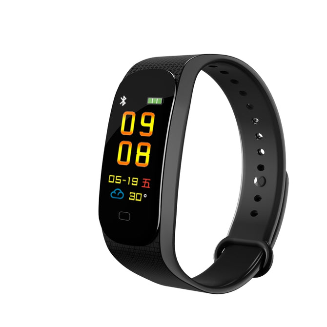 M5 Color Screen Waterproof Smart Bracelet with Fitness Tracker, Heart Rate / Blood Pressure Monitor - Black