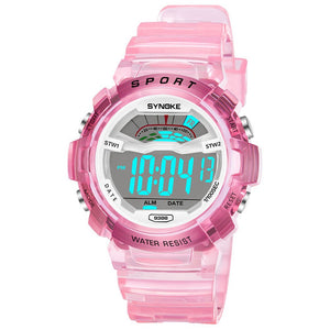 Synoke Children\'s Wrist Watch Waterproof Sport Digital Watch For Students Boys Girls Grey