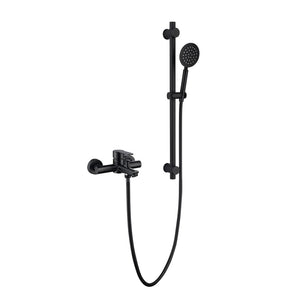 SNA516BF SUS304 Stainless Steel Metal Bathtub Faucet Shower Set for Bathroom - Black