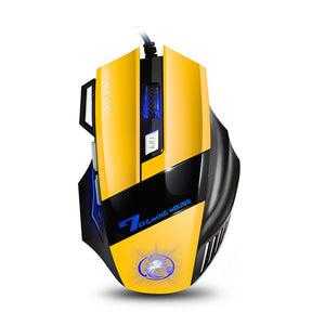 IMICE X7 Professional Wired Gaming Mouse Adjustable 7 Buttons Cable USB LED Optical Gamer Mouse PC Computer Game Mice Black