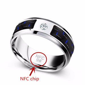 Mens NFC Smart Rings JZ114 New Technology Magic Finger Smart NFC Ring Universal For Android Windows Mobile Phone 10/Silver