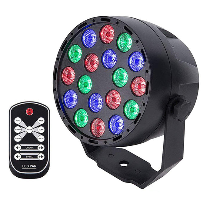 YouOKLight LED Par Lights, RGB Stage Lights 7 Modes DMX Controlled Sound Activated Stage Effect Lighting for Party DJ - US Plug