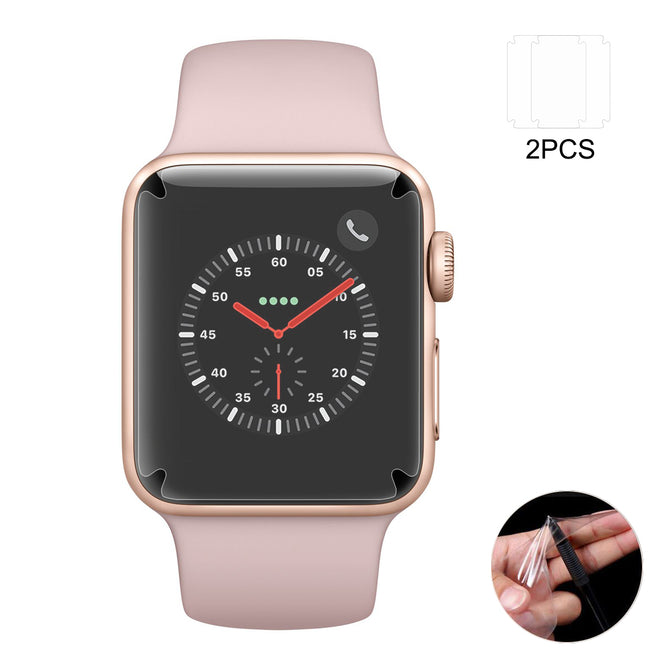 Hat-Prince TPU Film Screen Protector for Apple Watch Series 1/2/3 38mm (2 PCS)