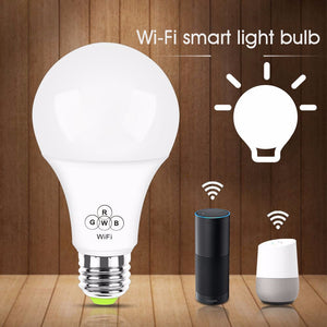Smart White Transparent LED Bulbs Light Alexa Voice WiFi Remote Group Control 2700K-6500K 500LM White/E27