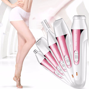 5in1 Kit Trimmer Women Epilator Electric Facial Trimmer Nose Hair Shaping Shaving Machine Electric Shaver For Unisex Blue