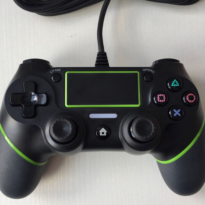PS4 USB Wired Controller For Sony PS4 Playstation 4 Dualshock 4 Joystick Gamepads With 1.8M Cable And Free Caps Green