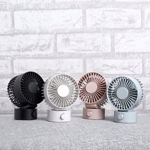 Double-Vane Mini 4 Inches Desktop USB Fan For Office Home, Portable Computer PC Fan, Electric Laptop Fan Black