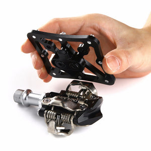 MTB Clipless Mountain Bike Pedal Lock Platform Adapters Quick Release Bicycle Pedal For SPD For SPEEDPLAY System Light Grey