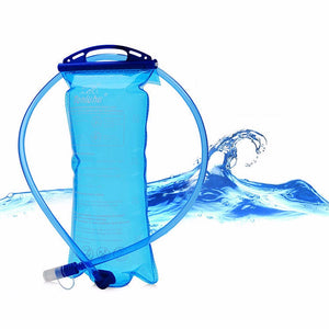 Jun Le Tu Outdoor Camping Hiking TPU Water Bag Riding Running Portable Folding 2L Bicycle Water Bags Sky Blue