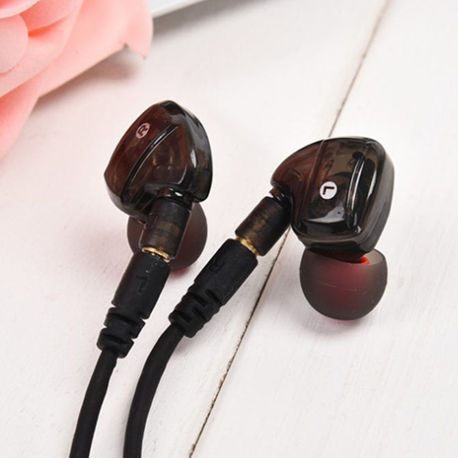BOSS-S1 Sports Game Coil Wire Headset In-Ear Earphone Earbuds Black