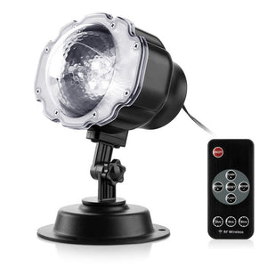 YouOKLight LED Cold White Snowfall Projector Lights, Outdoor/Indoor Waterproof Landscape Spotlights With Remote Control, EU Plug