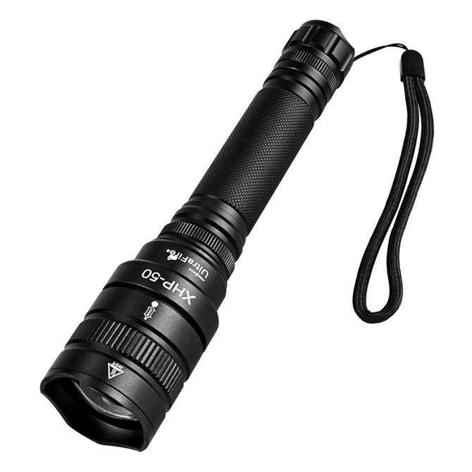 XHP50 LED XHP-50 Super Bright Focusing Aluminum Outdoor Camping Flashlight