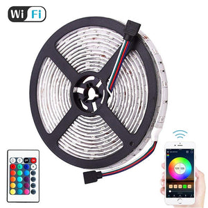 YouOKLight 5m/32.8ft LED Strip Lights, Wi-Fi Wireless Smart Phone APP Controlled with Android/iOS System, Alexa - EU Plug