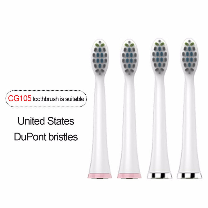 CHIGO CG105 2Pcs Electric Toothbrush Heads Smart Dental Care Electric Tooth Brush Heads Teeth Whitening For Adults White