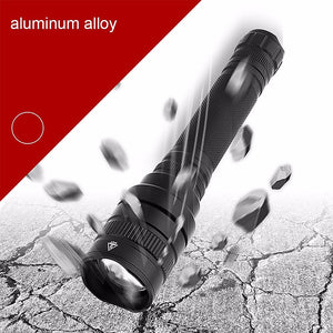 2000 Lumens Flashlight XHP-50 LED Outdoor Handheld Tactical Waterproof Flashlights Led Light White/Black