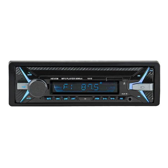 12V Car Radios MP3 Player In-Dash Bluetooth + Microphone Hands-free Car Radio 1010 Black