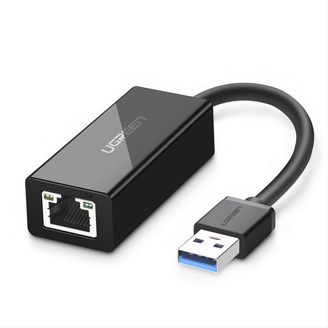 Ugreen USB Ethernet Adapter USB 2.0 Wired Network Card To RJ45 Lan For Windows 10 Xiaomi Mi Box 3 Nintend Switch Black