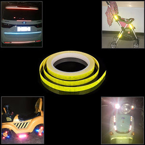Mountain Car Accessories Bike Reflective Stickers Safety Equipment Bicycle Motorcycle Wheel Body Stickers Yellow