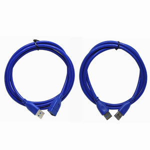 150cm High Speed 5Gbps USB3.0 Male to Male + USB3.0 Male to Female Cable for Data Transmission - Blue