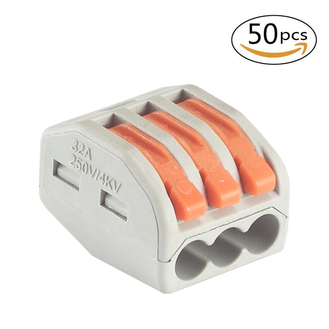 PCT-213 Lever-nuts 2 Conductor Splicing Compact Connectors (50 PCS)