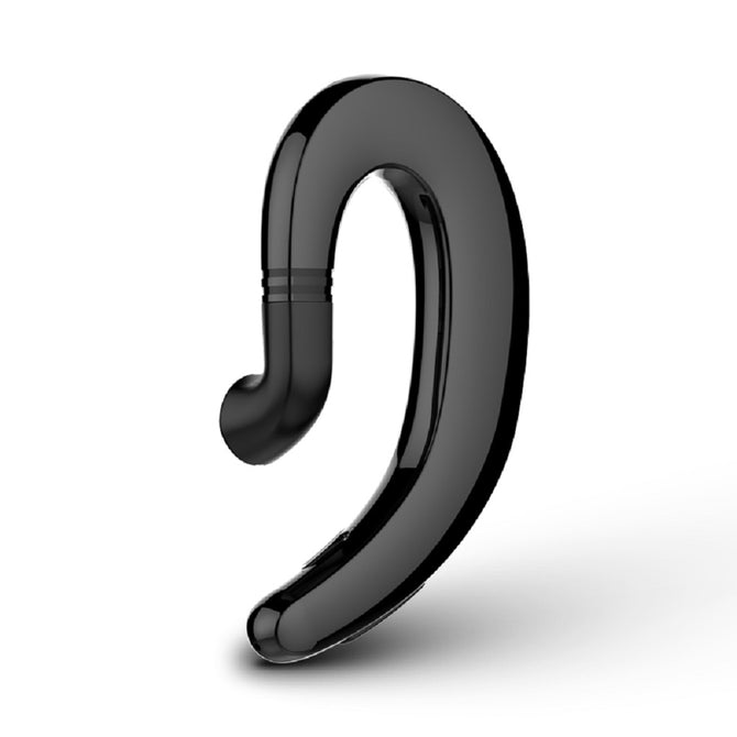 JEDX New Fashion Ear Hanging Type Wireless Earphone, Bluetooth Bone Conduction Headset - Black
