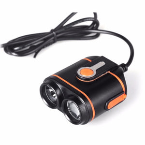 Super Bright Bicycle Light 200m Lighting Distance LED Bike Torch Front Waterproof Lights Bike Headlight Black