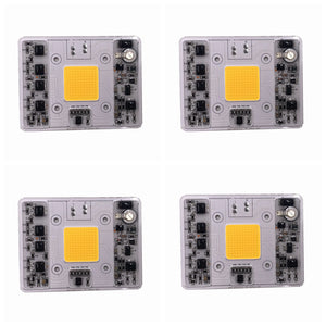 ZHAOYAO 4Pcs AC110-220V 50W COB LED Dimmable Lamp Integrated Light Source - Warm White Light