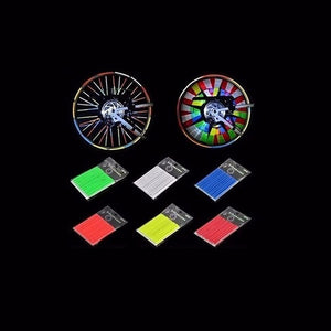 Bicycle Mountain Bike Fixed Gear Warning Reflective Bike Steel Spoke 1 Pack 12pcs Outdoor Sport Blue