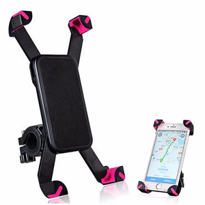 Bicycle Motorcycle Phone Holder Universal Mountain Bike Gps Navigation Stand Holder Rose