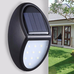 Solar Wall Lights Outdoor 10Leds Waterproof Super Bright Lights For Garden,Patio,Yard White/0-5W/Black