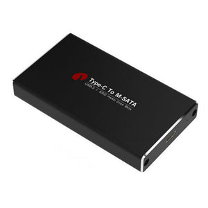 VRrobot Aluminum mSATA to USB 3.1 SSD Enclosure Adapter Case with USB Type-C Interface