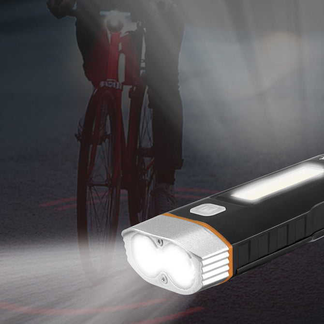 HJ-048 Portable Dual Light Source 3-LED Bike Front Light