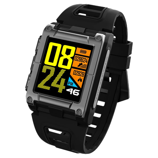 S929 GPS Swimming Sport Smart Watch IP68 Waterproof Sleep Heart Rate Monitor Thermometer Altimeter Pedometer - Black