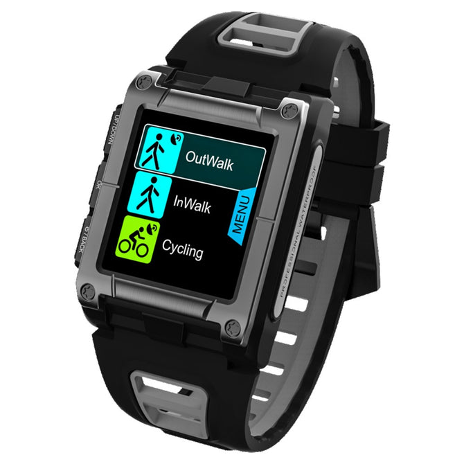 S929 GPS Swimming Sport Smart Watch IP68 Waterproof Sleep Heart Rate Monitor Thermometer Altimeter Pedometer - Grey