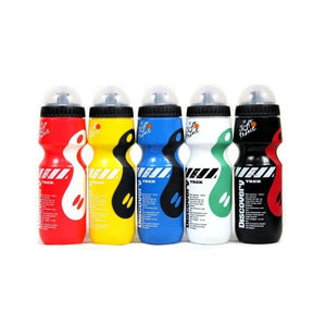 Outdoor Cycling Bike Water Bottle Anti-Slip Rubber Plastic Bicycle Drinking Bottle With Dust-proof Cover Black