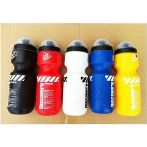 Outdoor Cycling Bike Water Bottle Plastic Bicycle Drinking Bottle With Dust-proof Cover, Bike Accessories Red