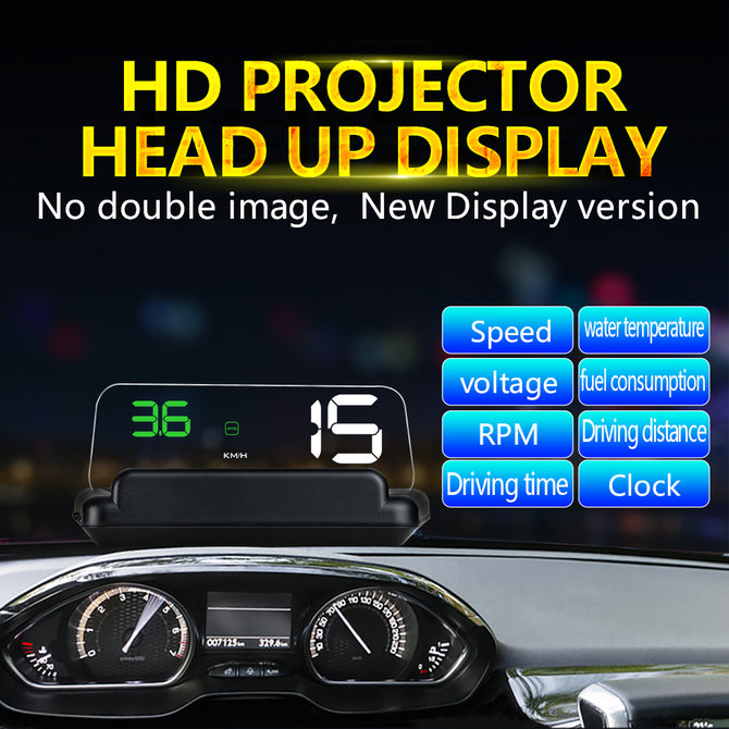 C500 OBD2 Hud Head-Up Display with Mirror Projection