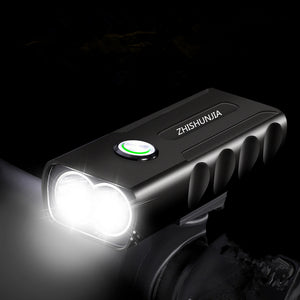 ZHISZHISHUNJIA BX2 1600lm 3-Mode LED Flashlight, USB Rechargeable Bicycle Lamp
