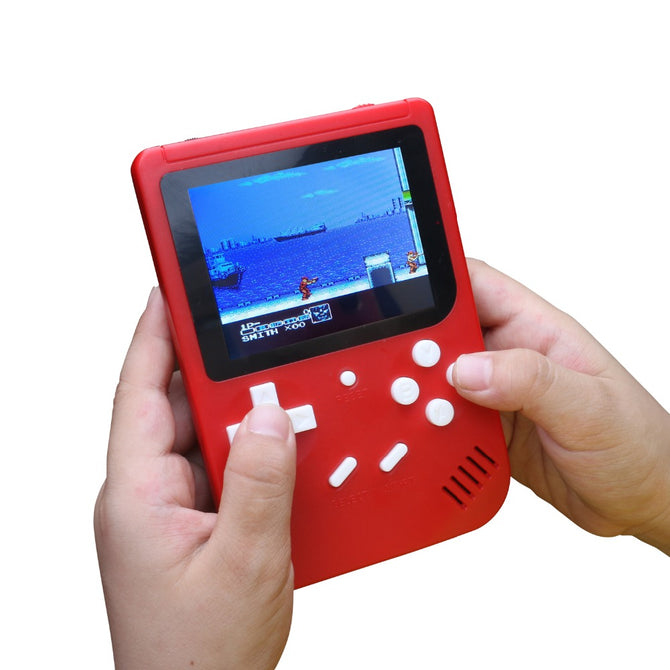 Handheld Game Console 3 Inch 300 Games Retro FC Game Player Classic Game Console Presents for Children - Red