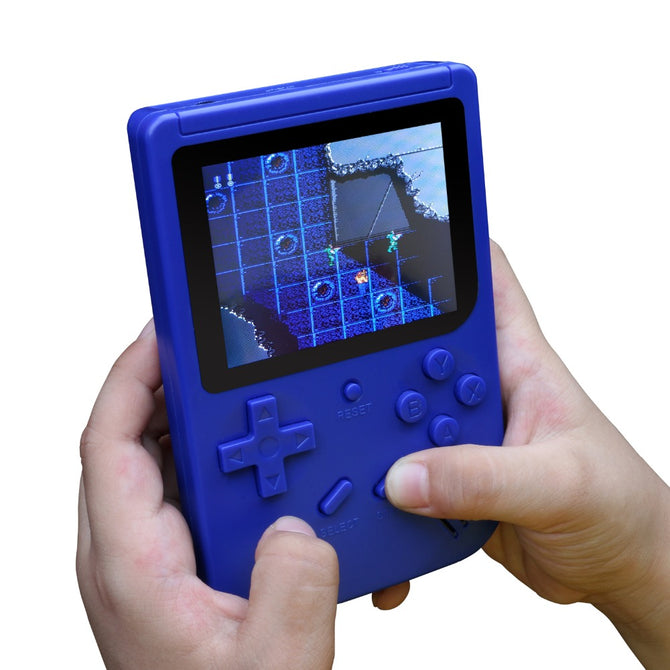 Handheld Game Console 3 Inch 300 Games Retro FC Game Player Classic Game Console Presents for Children - Blue