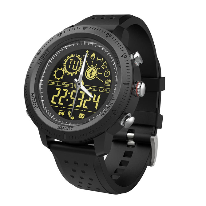 NX02 Circular Screen Traditional Pointer Bluetooth Smart Bracelet Watch, Large Capacity Battery Super Long Standby - Black