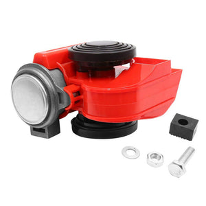 CARKING DC 12V 139dB Dual Tone Compact Electric Air Pump Horn for Car - Red