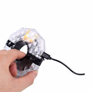 Waterproof USB Charging 4-Color Changing Bike Wheel Tire Tyre Spoke Valve Cap LED Flash Light Lamp For Safety Clear